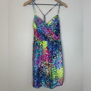 Shoshanna 100% Silk Colorful mini dress size 6 $450